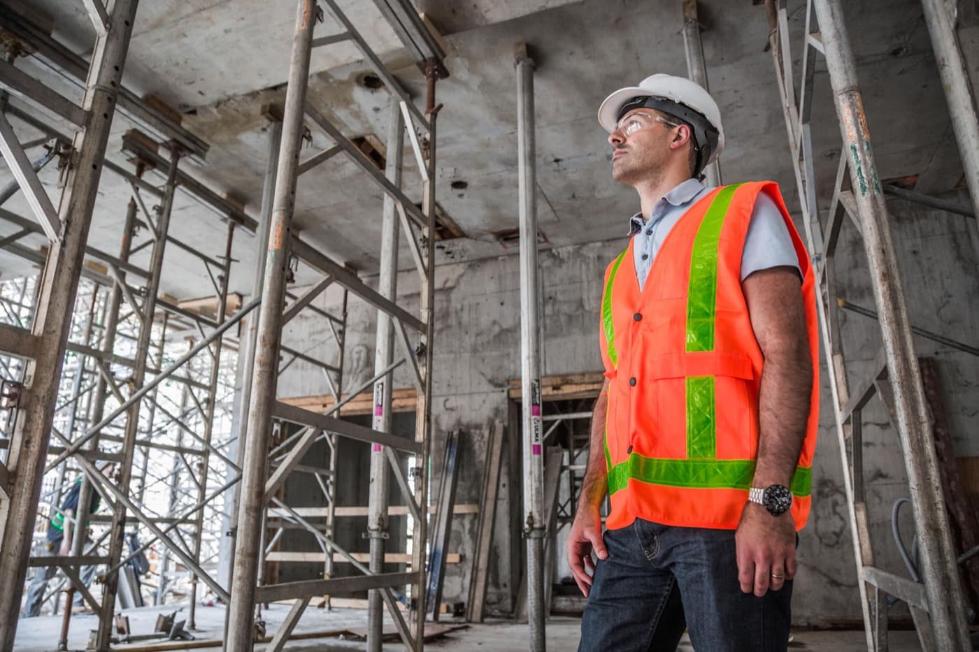 APS team member inspecting a commercial site